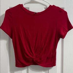 Red Crop top